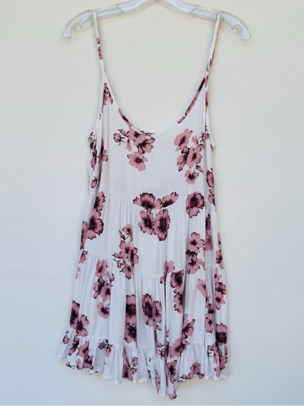 Brandy Melville Jada Floral Mini Dress Babydoll Ruffle Coquette One Size